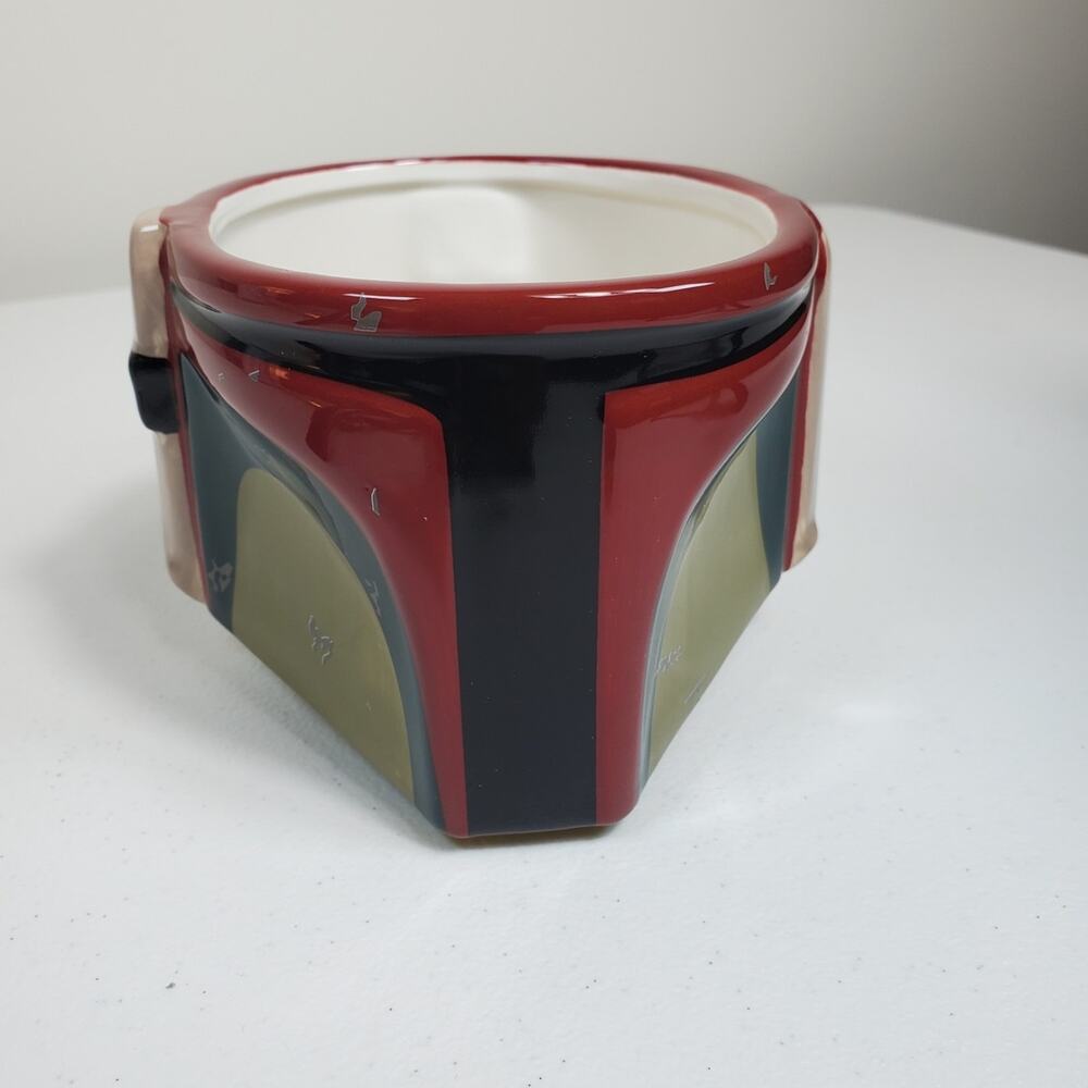 Star Wars Boba Fett Distressed Helmet Ceramic Mug 20 oz Mandalorian 3D Cup